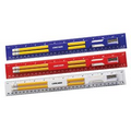 12" Plastic Ruler Stationery Kit with Pencil, Eraser and Sharpener